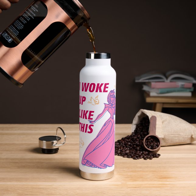 Sleeping Beauty “I Woke Up Like This” Water Bottle (Coffee)