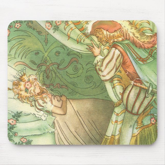Sleeping Beauty Princess, Vintage Fairy Tale Mouse Pad (Front)