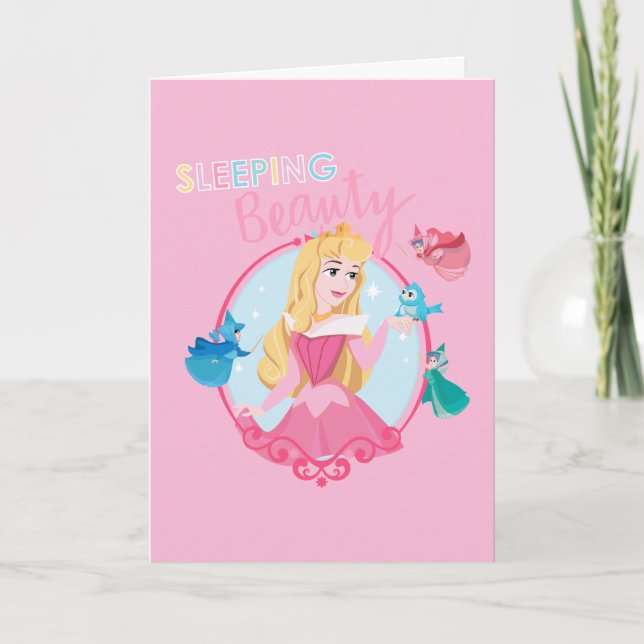 Sleeping Beauty With Fairy Godmothers Card (Front)