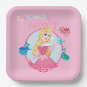 Sleeping Beauty With Fairy Godmothers Paper Plate