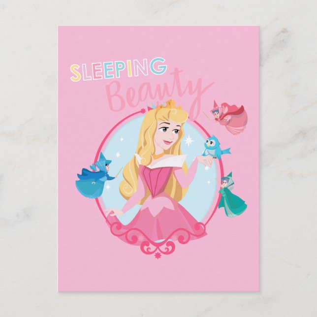 Sleeping Beauty With Fairy Godmothers Postcard (Front)