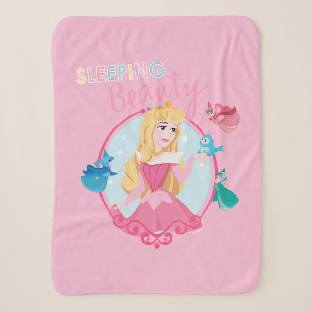 Sleeping Beauty With Fairy Godmothers Sherpa Blanket (Front)