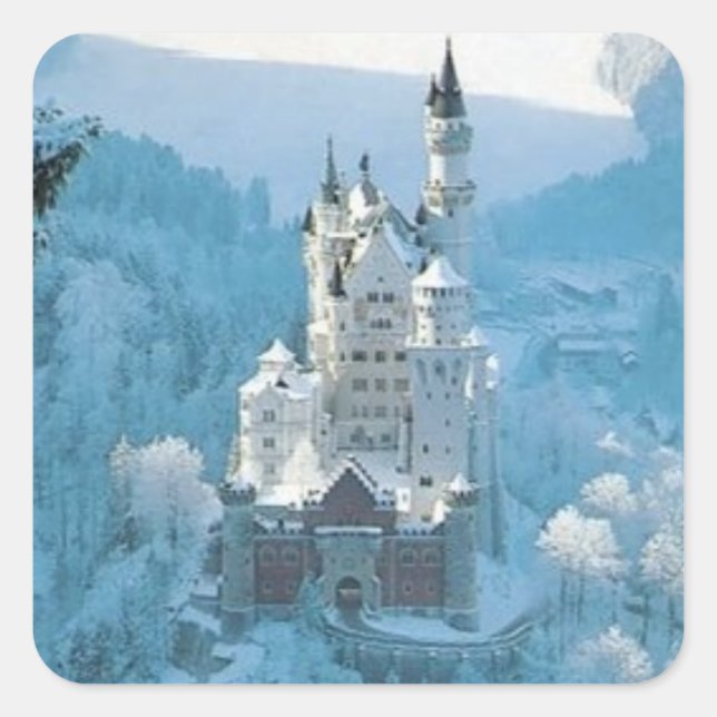 Sleeping Beauty's Castle Square Sticker (Front)