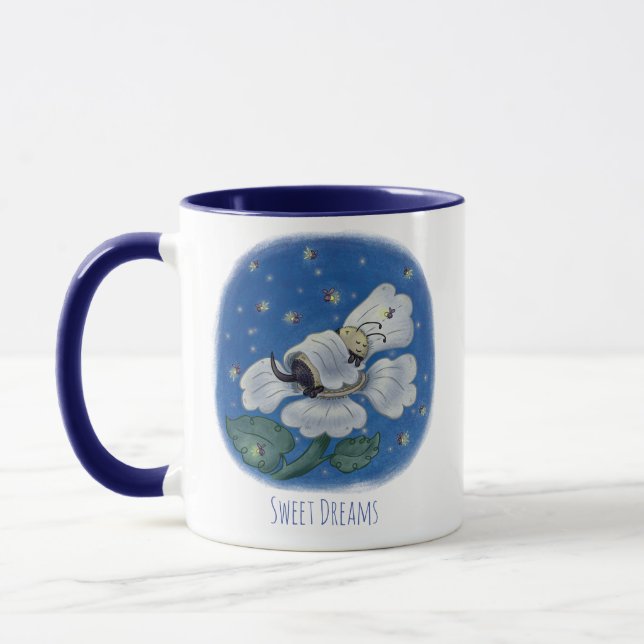 Sleeping Bee "Sweet Dreams" Coffee Mug (Left)