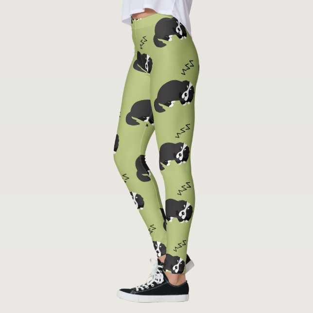 Sleeping Bernese Mountain Dog Animals Lover ZZZ Leggings (Left)