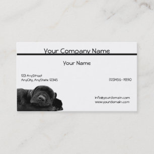 Sleeping Black Puppy Business Card