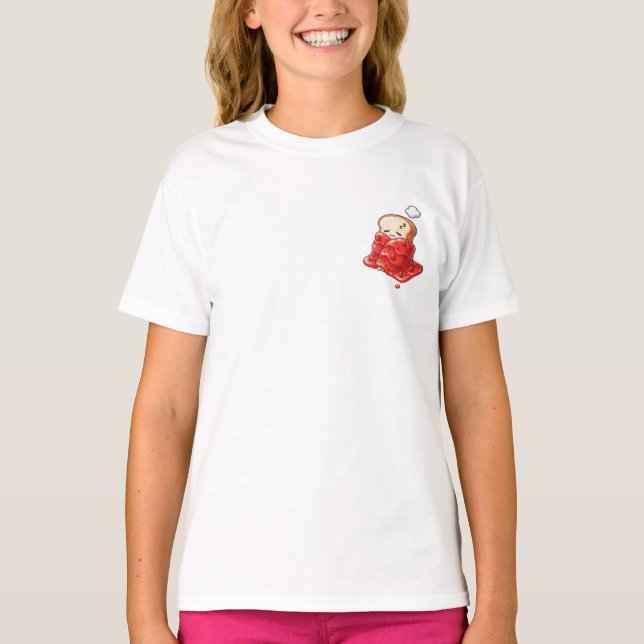 Sleeping Bread Jam Blanket Kids T-Shirt (Front)
