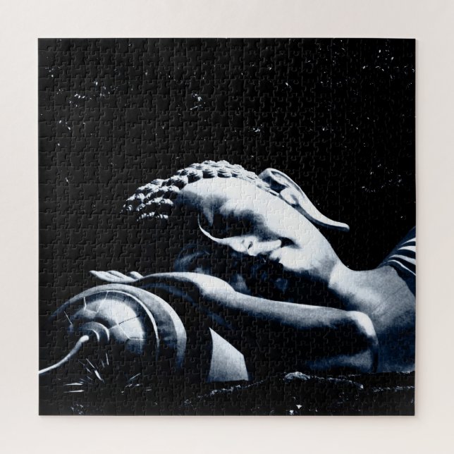 Sleeping Buddha Shakyamuni under star lit sky Jigsaw Puzzle (Vertical)
