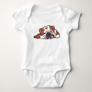 Sleeping Bulldog Baby Bodysuit