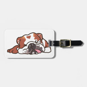 Sleeping Bulldog Luggage Tag