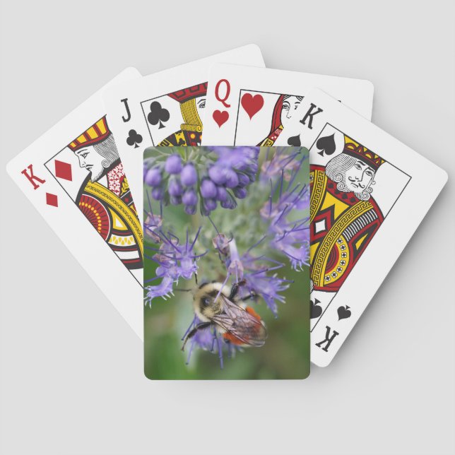 Sleeping Bumble Bee Playing Cards (Back)