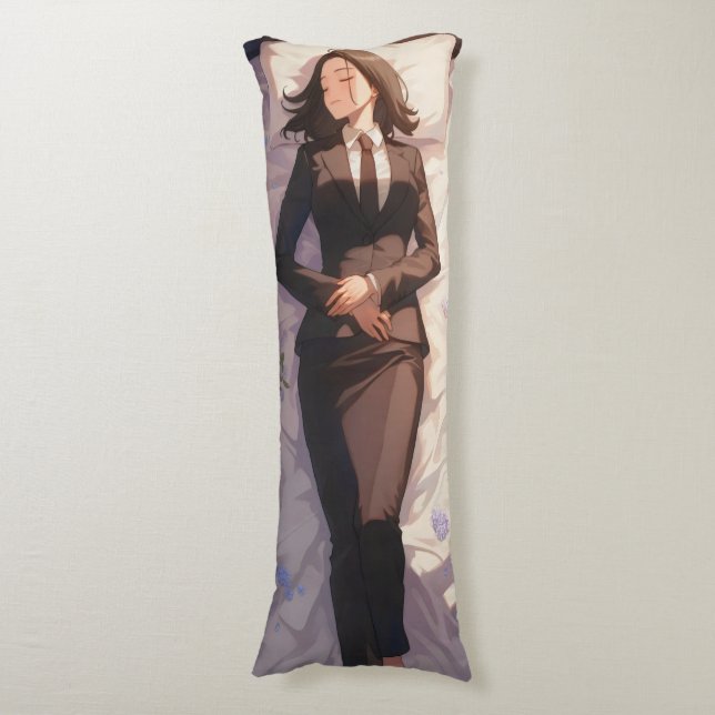Sleeping Businesswoman Anime Body Pillow (Front Vertical)