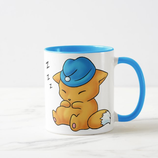 Sleeping Cap Fox Mug (Right)