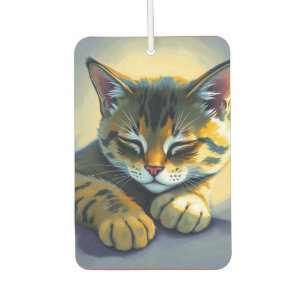 Sleeping cat air freshener