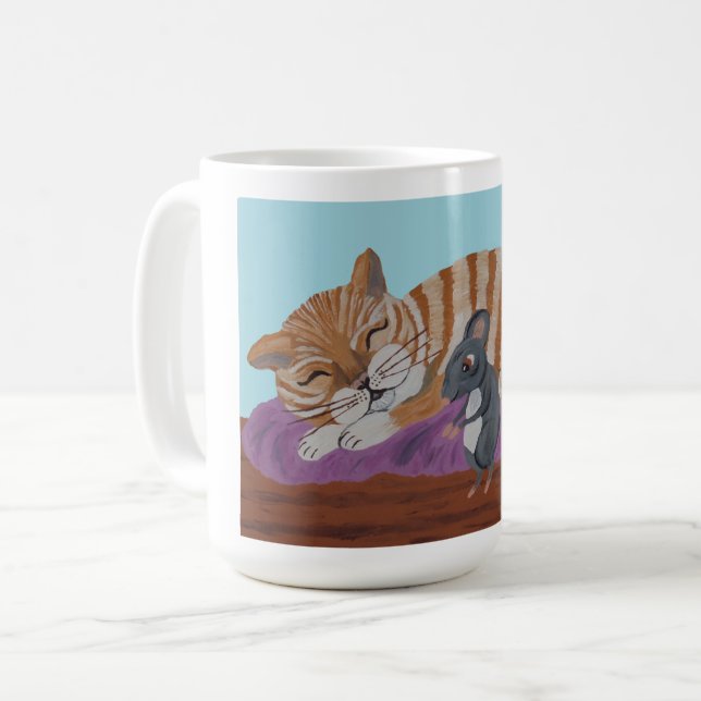Sleeping Cat and Sneaky Mice Mug (Devant gauche)