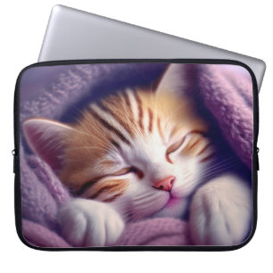 SLEEPING CAT ART LAPTOP SLEEVE