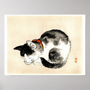 Sleeping Cat by Kono Bairei Poster