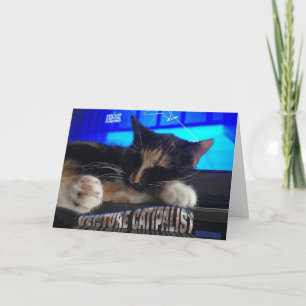 Sleeping Cat Card