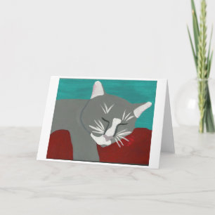 Sleeping Cat Card