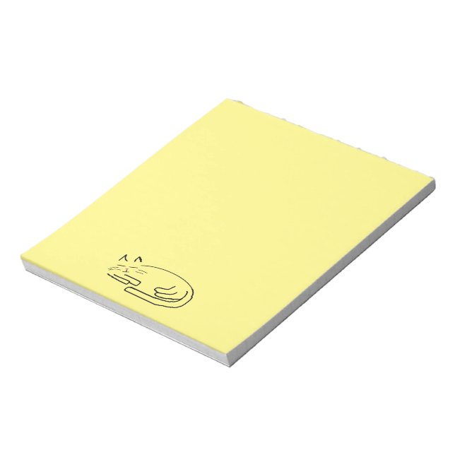 Sleeping Cat Doodle Notepad (Rotated)