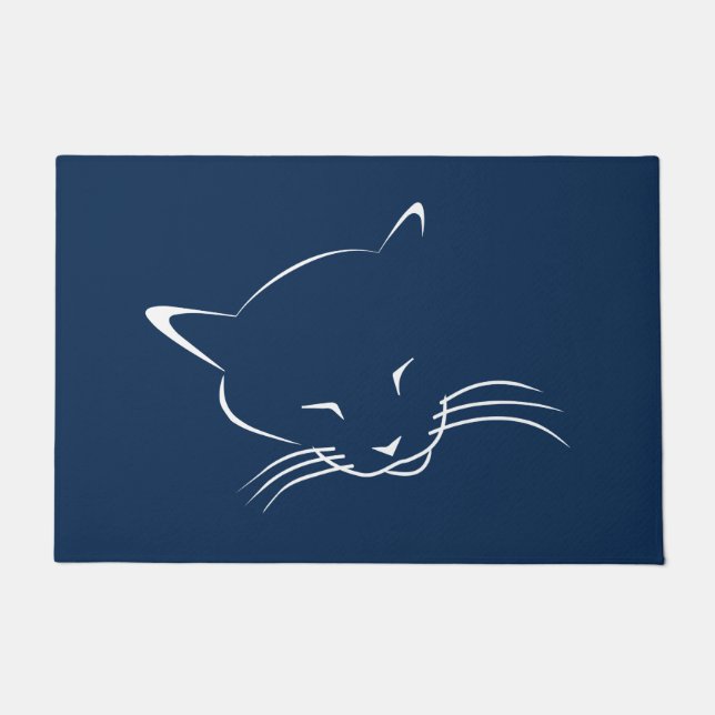 Sleeping cat doormat (Front)
