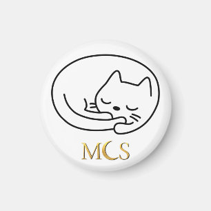 Sleeping Cat Felix Calypso's Heart Magnet