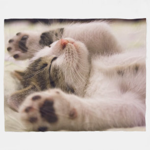 Sleeping Cat Fleece Blanket, 60"x80"