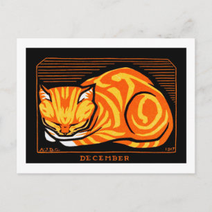 Sleeping Cat, Julie de Graag Postcard