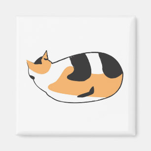 Sleeping cat magnet
