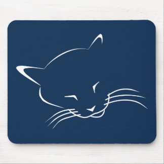 Sleeping cat mouse pad
