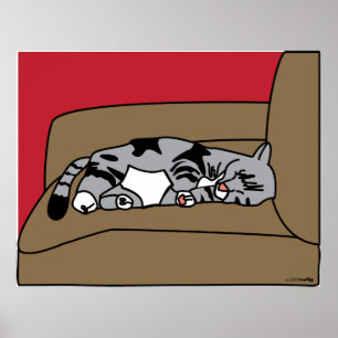 Sleeping Cat Olivia Print
