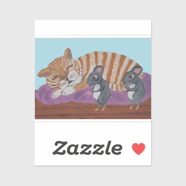 Sleeping Cat with Sneaky Mice  (Sheet)