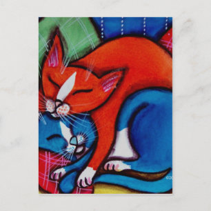 Sleeping Cats Postcard