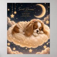 Sleeping Cavalier King Charles Spaniel on Cloud Be