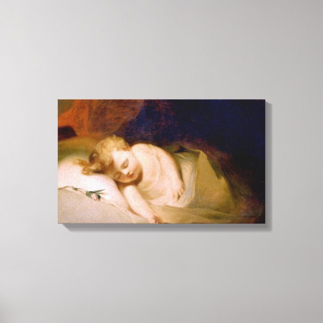 Sleeping Child (by Thomas Sully) Canvas Print (Front)