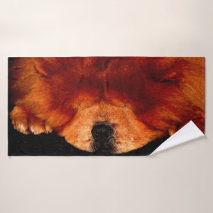 Sleeping Chow Chow btcna Bath Towel Set