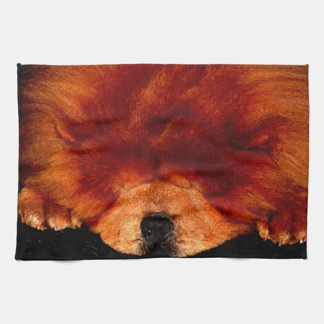 Sleeping Chow Chow ktcna Kitchen Towel (Horizontal)