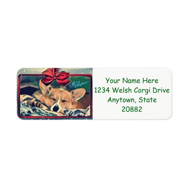 Sleeping Christmas Corgi (Front)
