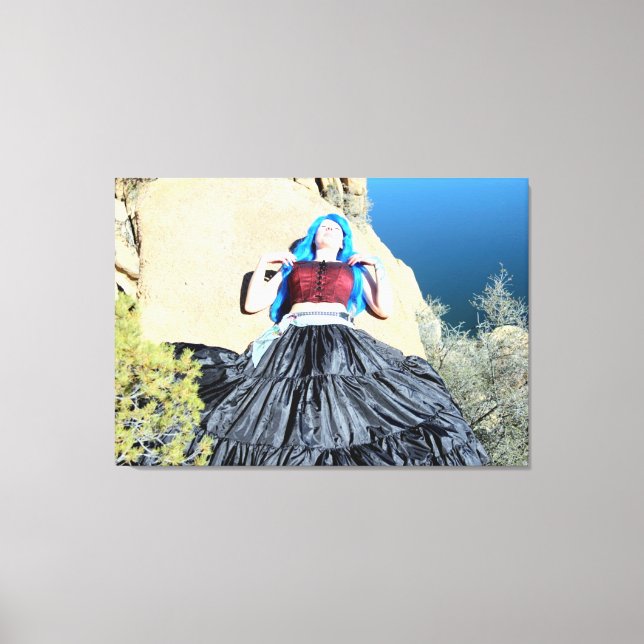 sleeping cosplay girl wrapped canvas (Front)