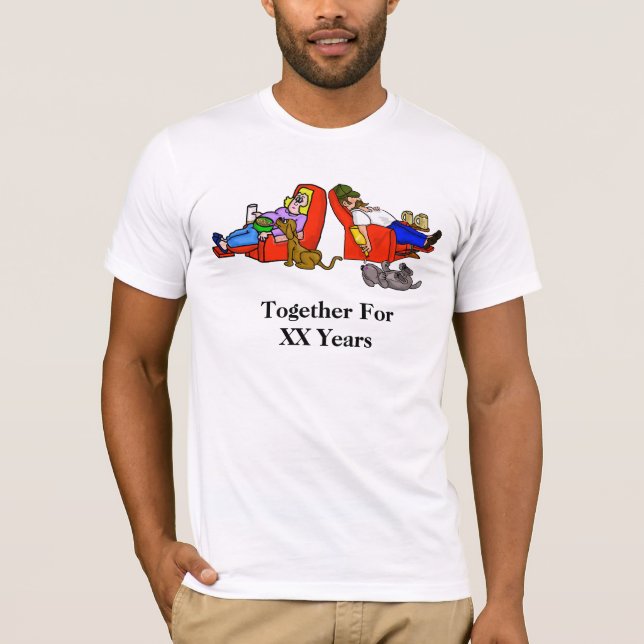Sleeping Couple Customizable T-shirt (Front)