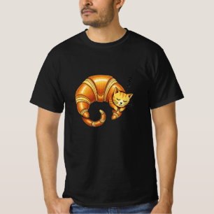 Sleeping Croissant Cat – Funny Cute Cat Lover T-Sh T-Shirt
