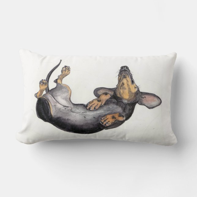 sleeping dachshund cushion (Front)