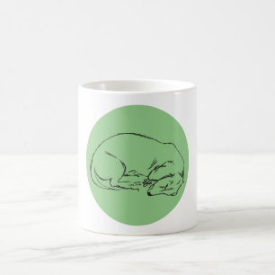 Sleeping Dachshund Dog Coffee Mug