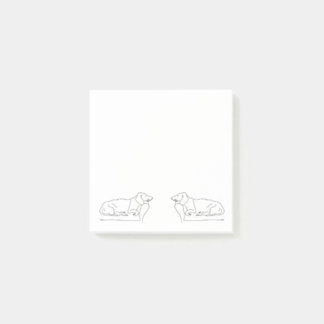 Sleeping Dachshund Dog Post-it Notes (Front)