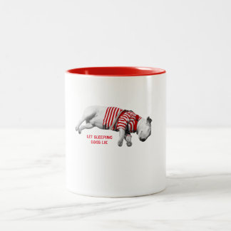 SLEEPING DOG 2 Tone Coffee Mug. 2 sizes Two-Tone Coffee Mug