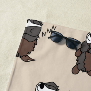 Sleeping Dog Australian Shepherd Animal Lover ZZZ Beach Towel
