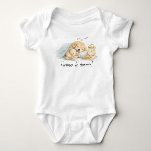 sleeping dog baby bodysuit