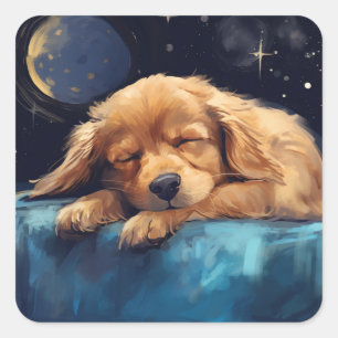 Sleeping Dog Square Sticker