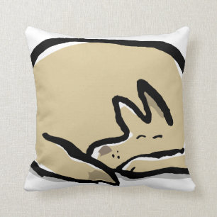 sleeping dog throw pillow