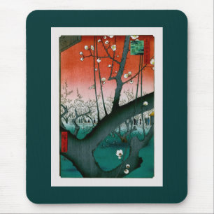 Sleeping Dragon Plum, Kameido Hiroshige Fine Art Mouse Pad